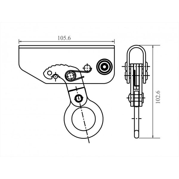 Tau til fallsikring, kjernemantel tau 12mm med fastmontert tilbobling med falldemper, 20 meter - Bilde 2