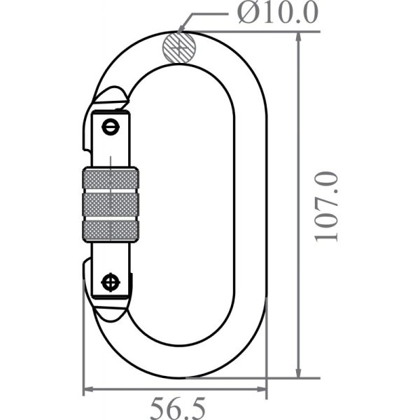 Karabiner åpning 17 mm, stål - Bilde 3