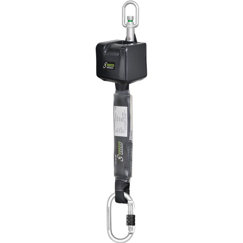 Fallsikringsblokk i bånd (2,5 m) med skrue karabinkrok FA5010117
