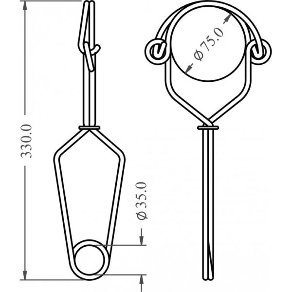 Forankring rustfritt stål 75 mm - Bilde 4