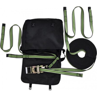 Horisontal midlertidig line 2-20 mtr for 2 brukere, vevd bånd av polyester. Klasse A